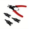 4 In 1 Multifunctional Snap Ring Circlip Pliers Set Internal External Curved Straight Clamp Ring Remover Hand Tools