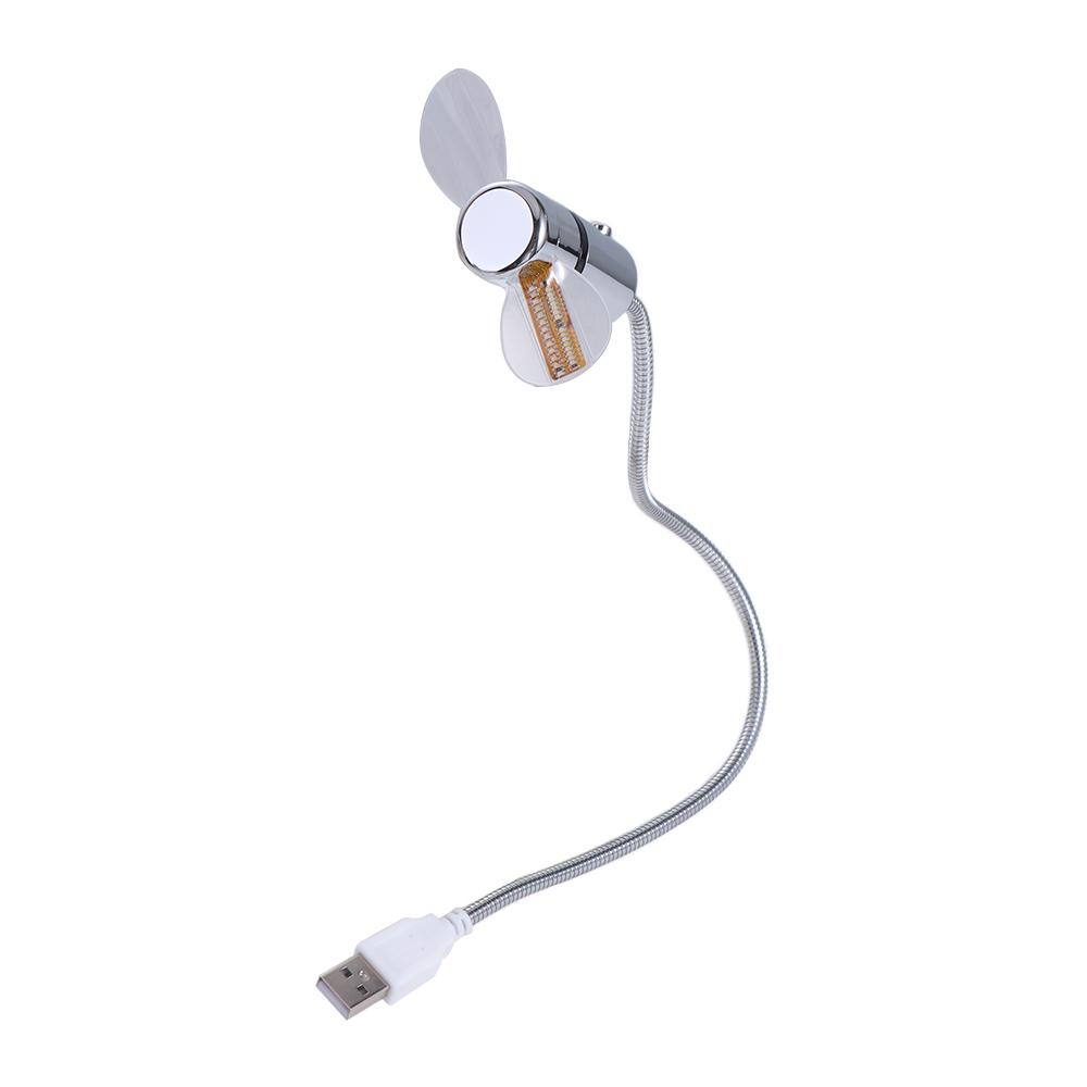 Дисплей времени и температуры Часы Охлаждающий вентилятор Регулируемый светодиодный вентилятор для часов Мини-ПК Ноутбук