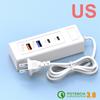 Быстрая зарядка PD с 4 портами USB-вилка Сетевой фильтр Зарядная станция Разветвитель Вилка ЕС/США Вилка для зарядки телефона TYPE C USB Электрическая розетка