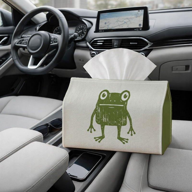 2D Flat, 1pc 2D Flat Minimalist Animal Pattern - Elegant Tissue Box, Frog Icon Simple Illustration - for Home, Parties, Car, Kitchen, Dining Table Doo