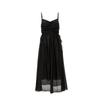 VEROMODA Women's Pleated Ribbon Spaghetti Strap Midi Dress
