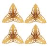 4 Pack Furniture Corner Protector Wooden Desk Edge Jewelry Gift Box Cabinet Corner Guard Set Brass
