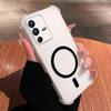 Чехол для Vivo V23 5G Милый с подушками безопасности по углам Пастельный Матовый Магнитный Корпус Полуударопрочный Чехол для Телефона
