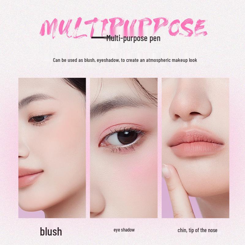 NEIYOU Pomelo Blush Cream: Multi-use Dopamine Makeup Puff, Color Highlight, Eyeshadow & Blush Stick.