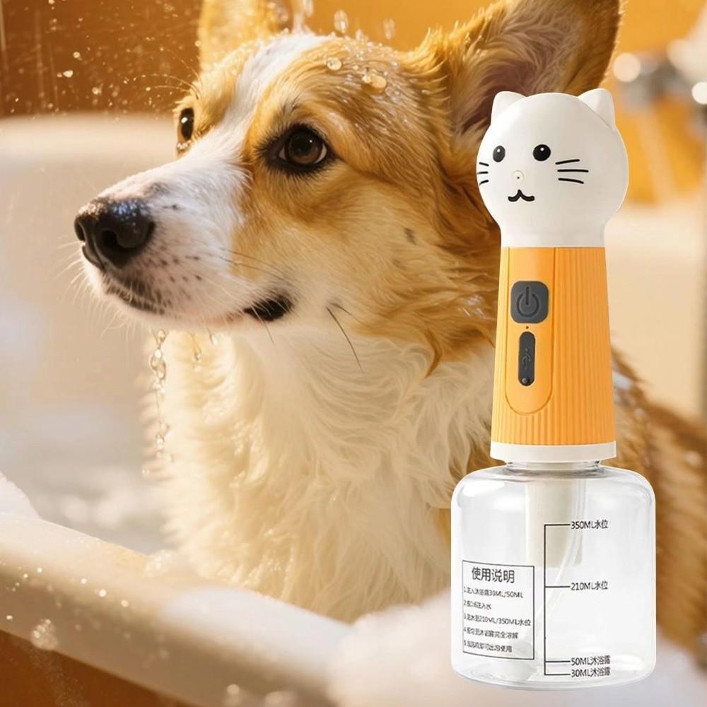 Машина для образования пены для питомцев в форме кошки Автоматическая очистка Дозатор кошачьего мыла Уход за лапами в спа-салоне