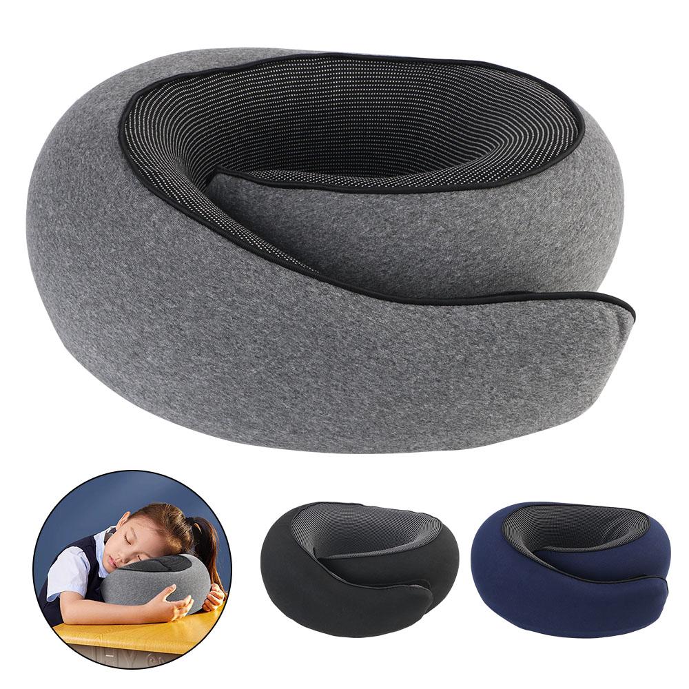 Travel Neck Support Portable Lightweight Adjustable U-shaped Pillow Memory Foam Snail Pillow Soft Noon Break Sleep Pillows Travel Neck Pillow