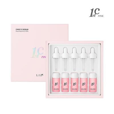 1stC Pink Vitamin C Serum 1 коробка из 5 штук (Первая сыворотка C) Пакет 10 мл, 1,5 мл во флаконе