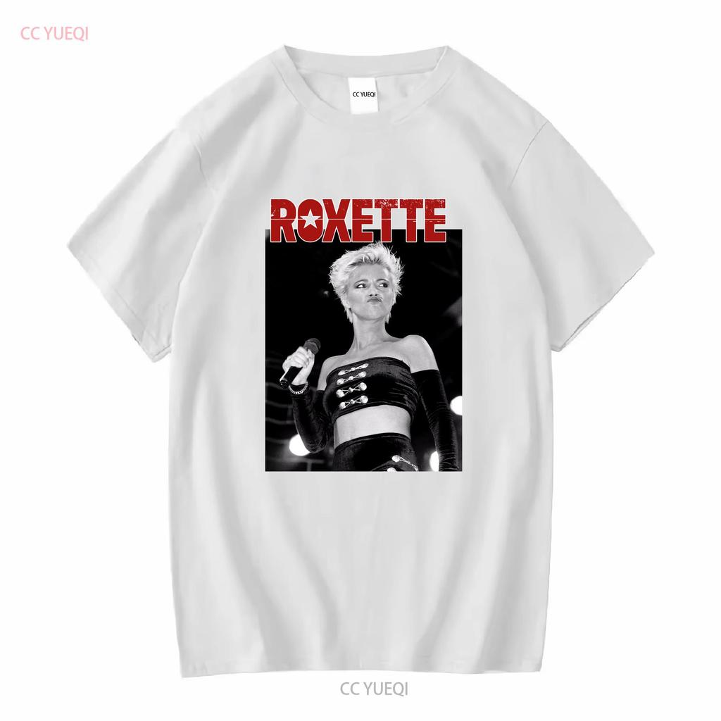 Vtg Roxette Live In Concert Heavy Cotton S 5xl Black T Shirt Mm661 Long Or Short Sleeves Vintage Washed Stylish Soft Breathable
