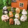 Oenux Farm Model Pig Hen Rabbit Shiba Inu Goat Action Figures Poultry Animals Figurine PVC Miniature Home Decor Lovely Kids Toy