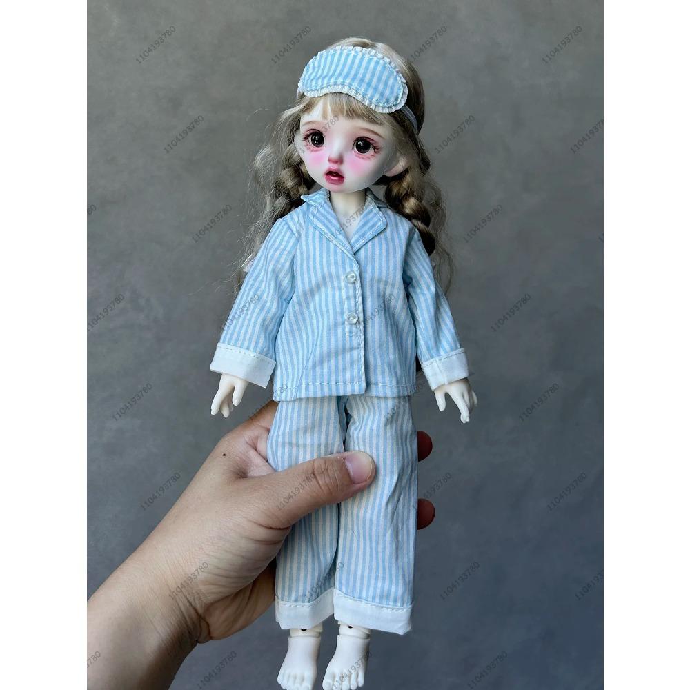 Для куклы Блайз 30 см тело 1/6 Ob24 Azone одежда для куклы полосатая пижама одежда для сна пижамный костюм с шелковым принтом одежда для девочки