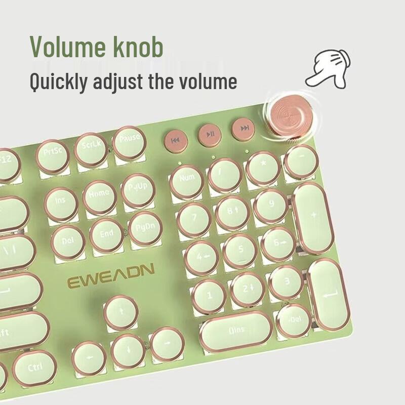 EWEADN V20 Steampunk 104-Key Mechanical Keyboard & Mouse Set