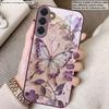 Элегантная розовая бабочка Для Samsung S26 S22 S8 S9 S10 S20 Ultra S21 Pro S22 Plus S23 FE S24Ultra S25 Edge S24+ Стеклянный чехол для телефона