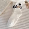 Women's Thick Socks, Thick Coral Velvet Floor Socks, Home Sleep Warmth, Middle Tube