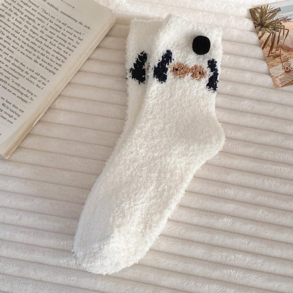 Women's Thick Socks, Thick Coral Velvet Floor Socks, Home Sleep Warmth, Middle Tube