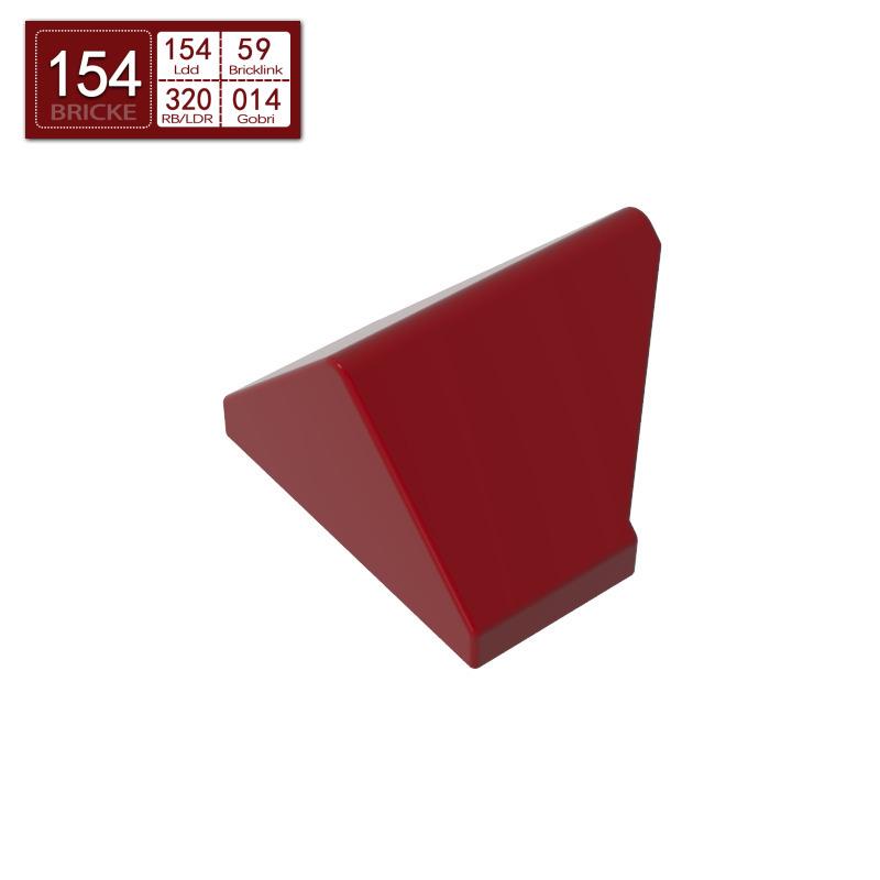Brick Guest 1x2 Double Sloped Surface Brick, Compatible with LEGO 3049, Educational Building Toy for Kids.