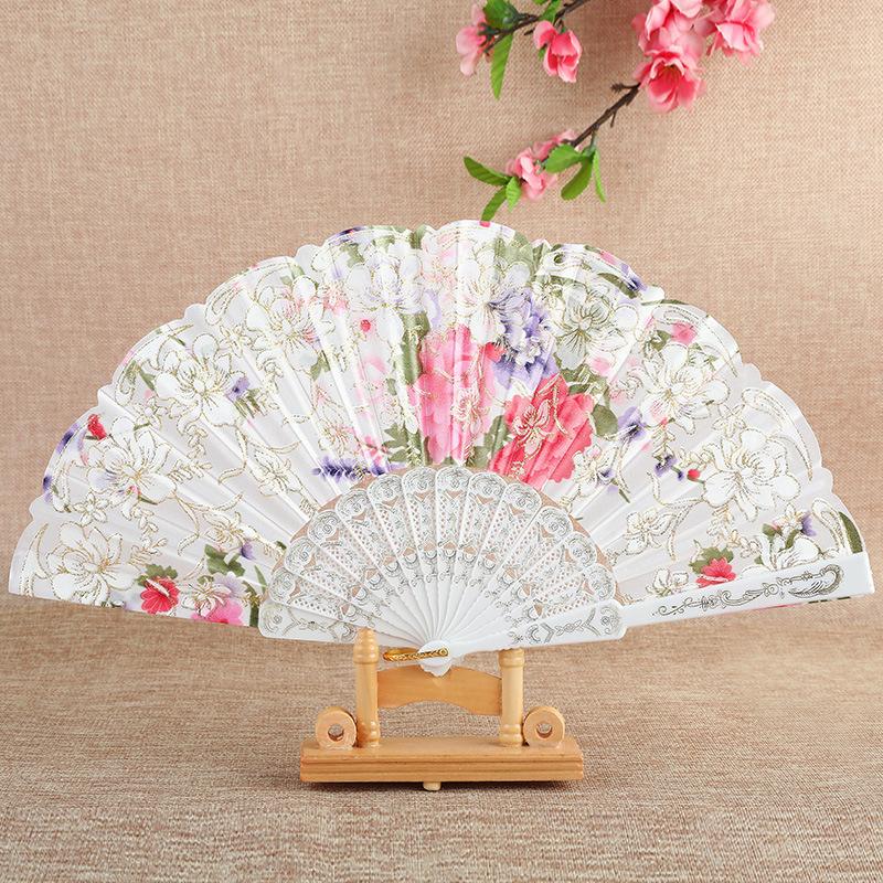 Китайский стиль Шелковый веер складной веер Свадебный веер Искусство Подарки Танцевальный ручной веер Винтажный складной ручной веер в виде цветка
