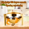6QT Stainless Steel Chafing Dish for Buffet, Round Food Warmer with Visible Glass Lid