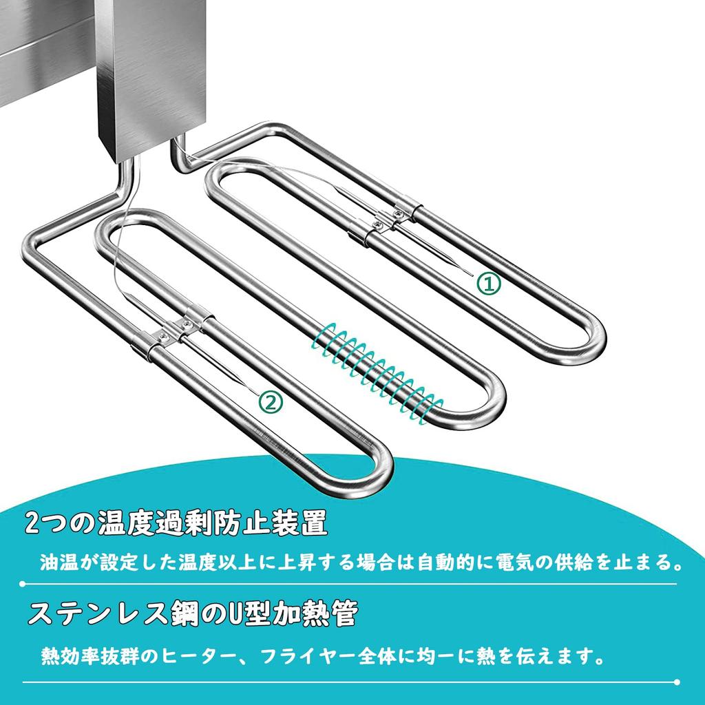 Electric Fryer 10L Tabletop Fryer Deep Fryer Mini Fryer Fried Food Temperature Adjustment Home Fryer Commercial Fryer 10L 80℃-200℃