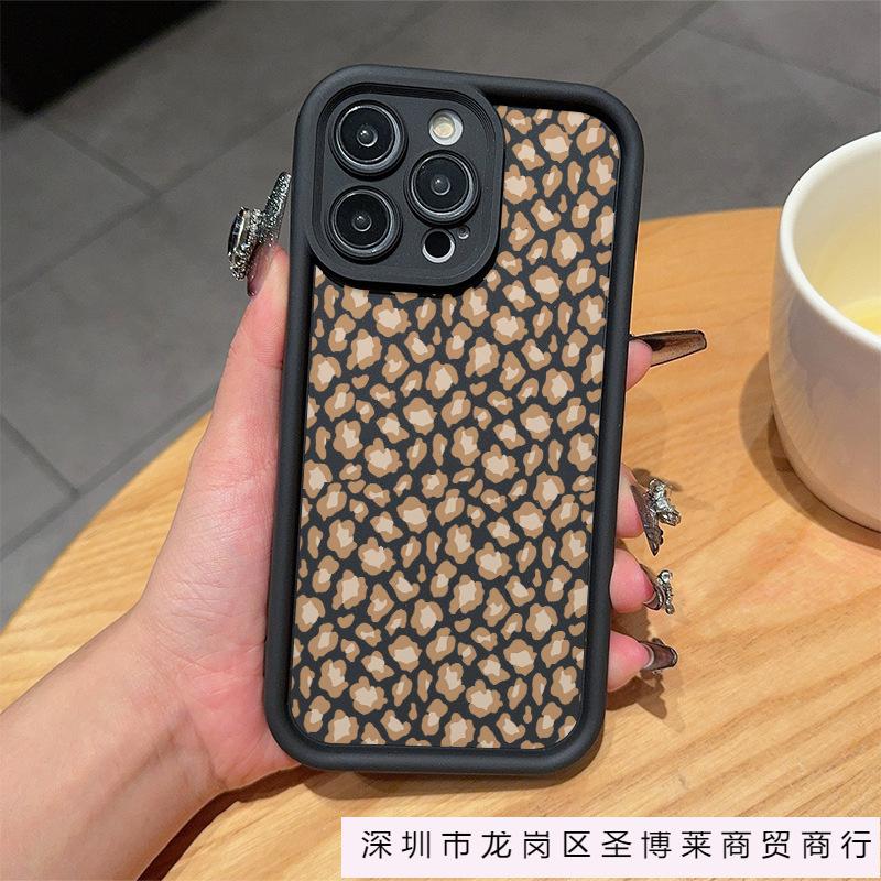Чехол для телефона Apple iPhone 11/12/13/14/15 PROMAX с принтом леопарда, мягкий, для 16 PROMAX