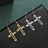 Cazador Christian Jesus Cross Dangle Earring for Women Stainless Steel Jewelry Drop Earrings Mother Day Mother Gift