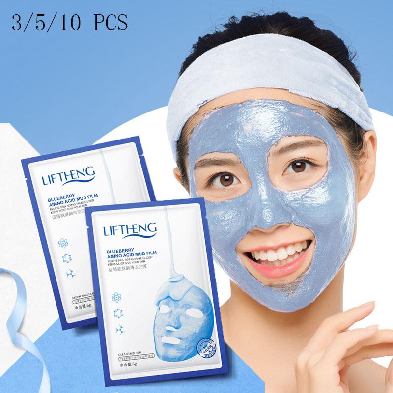 Blueberry Amino Acid Cleansing Mud Mask Sheet Moisturizing Gentle Spreading Mask