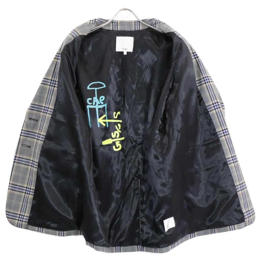 Tibi [Отличное состояние] 430-8250850 Оверсайз клетчатый блейзер, Клетчатый, Оверсайз пиджак S серыйБ/у