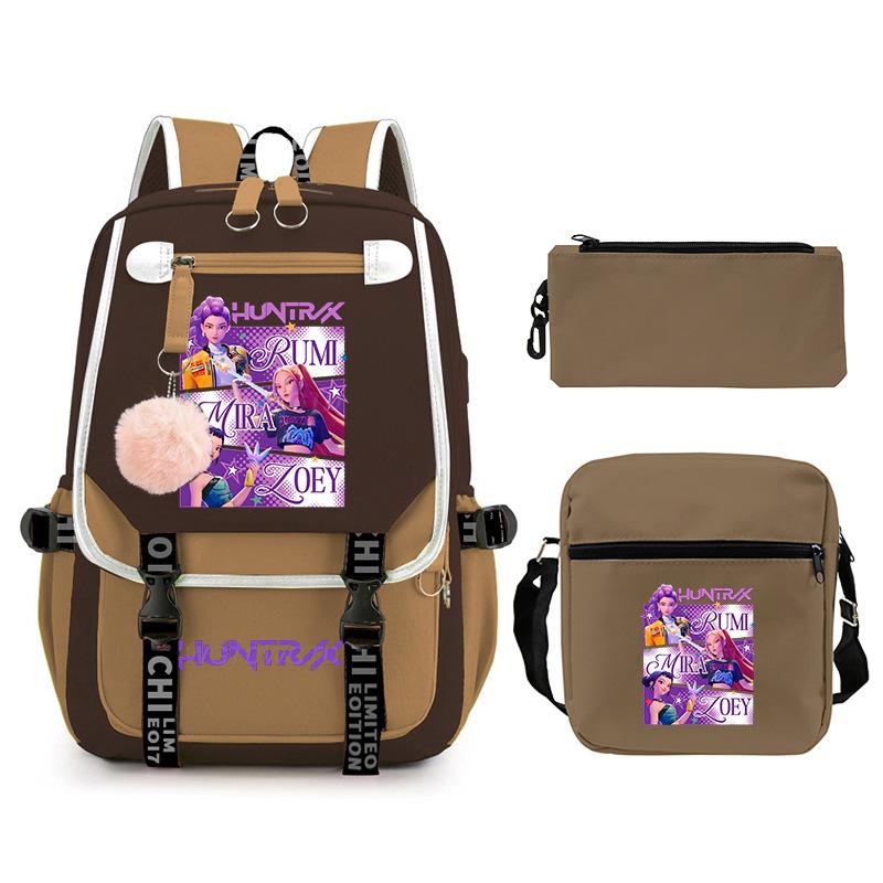 Animation Cartoon Printing High Value Fashion Shoulder Bag Casual Pencil Bag Campus Trend Student Schoolbag