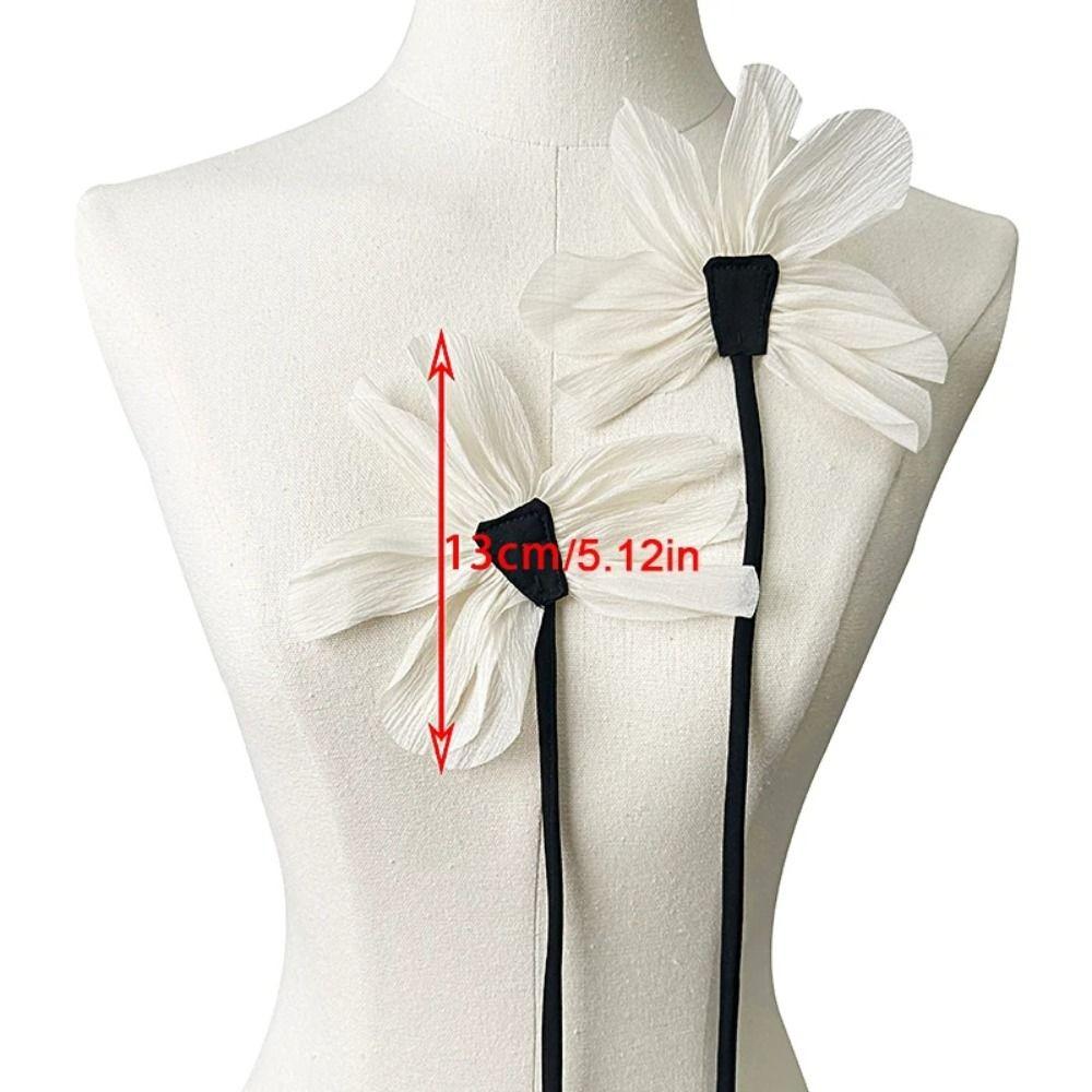 2Pcs DIY Sew Collar Flower Handmade Lapel Pins Jewelry Accessories Flower Brooch Pins Wedding Party