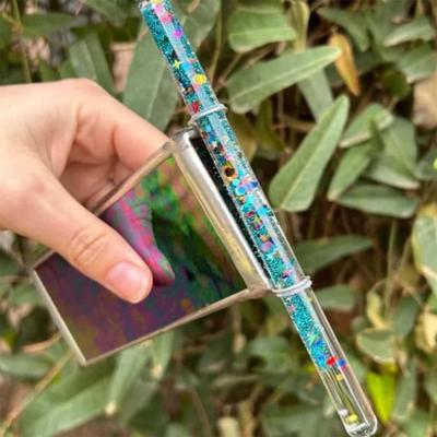 Калейдоскоп с цветной аурой и витражными сторонами, ручной работы, 3, с палочкой с блестками, Рождество, Юбилей