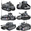 Ww1ww2 Французская Армия Танк AMX-13 CHAR B1 BIS Somua S35 AMX-30 Renault FT-17 ARL44 Lorraine 155 Бронированный Военный Строительный Блок Игрушка