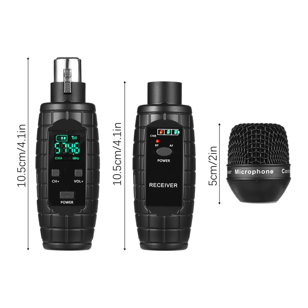 Беспроводной передатчик и приемник UHF Беспроводной гитарный передатчик с микрофоном для