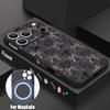 Чехол с узором из бантов для iPhone 17 Pro Max iPhone 16 15 14 13 Pro Max Магнитный для Magsafe Мягкий Силиконовый Задняя крышка телефона
