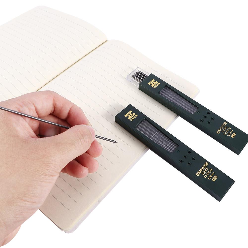 10 Pcs/box 2.0mm Black HB/2B Lead Mechanical Pencil Refill Student Stationery for School Supplies