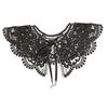 Royal Style Cotton Fake Collar Shawl Wrap Hollow Out Floral Lace Ruffled Trim Necklace Pointed  Lapel Blouse Dropshipping