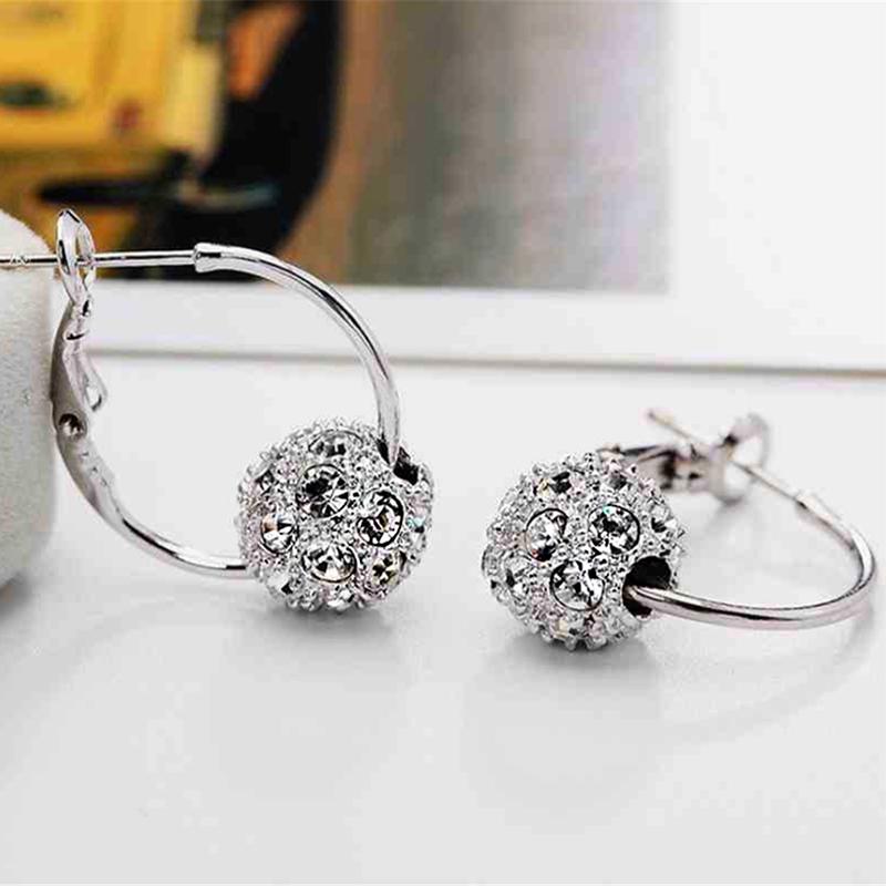 Women's Drop Earring Stud Ball Colorful Diamond Earrings Fashion Jewelry KTY