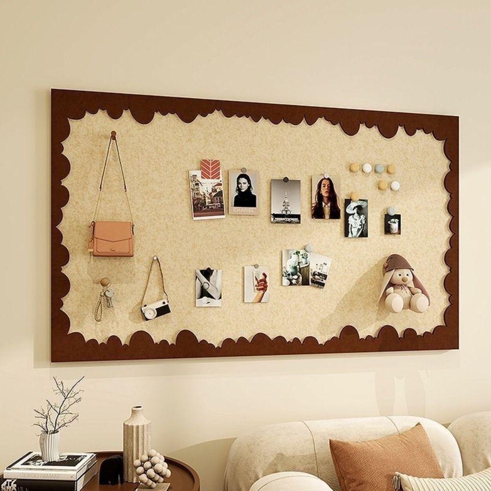 Self Adhesive Felt Wall Board Scalloped Border Wall Memo Board Gifts Photo Wall Panel Home Decor