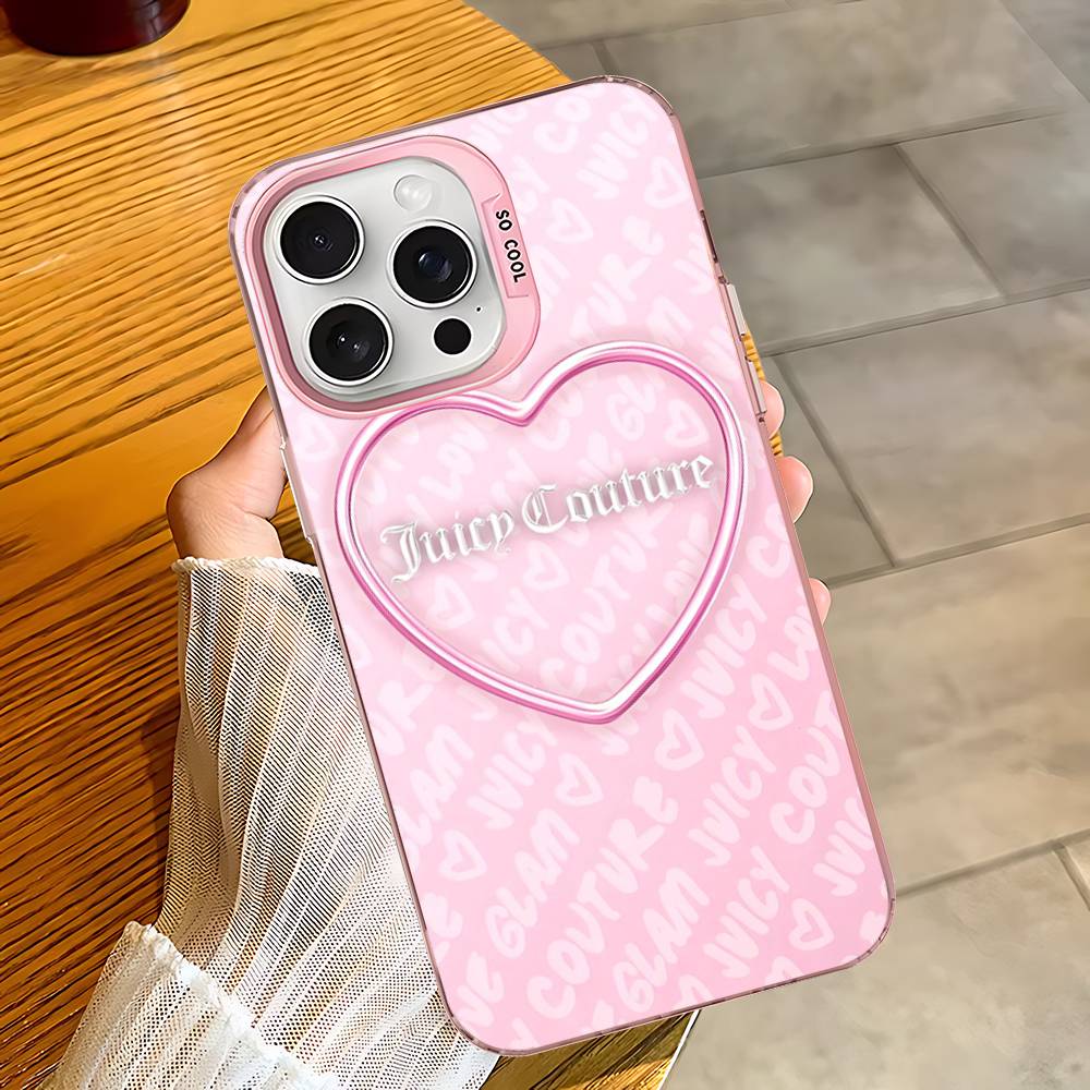 Чехол для телефона J-Juicy C-Couture для iPhone 17 16 15 14 13 12 11 Pro Max Plus Цвет Серебристый Чехол