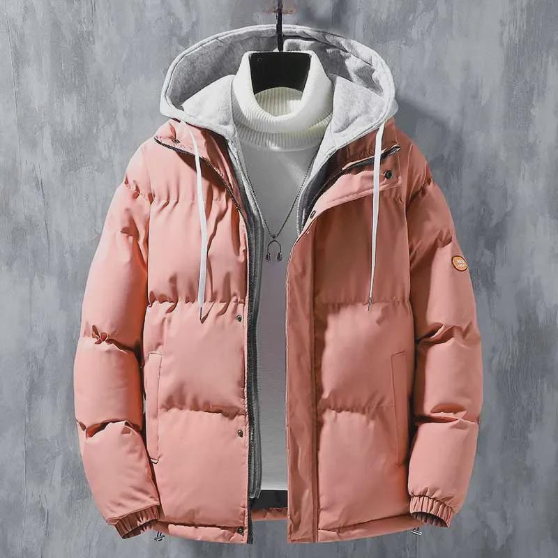 Men's Winter Hooded Cotton Jacket - Trendy, Thick, Warm, and Loose Fit