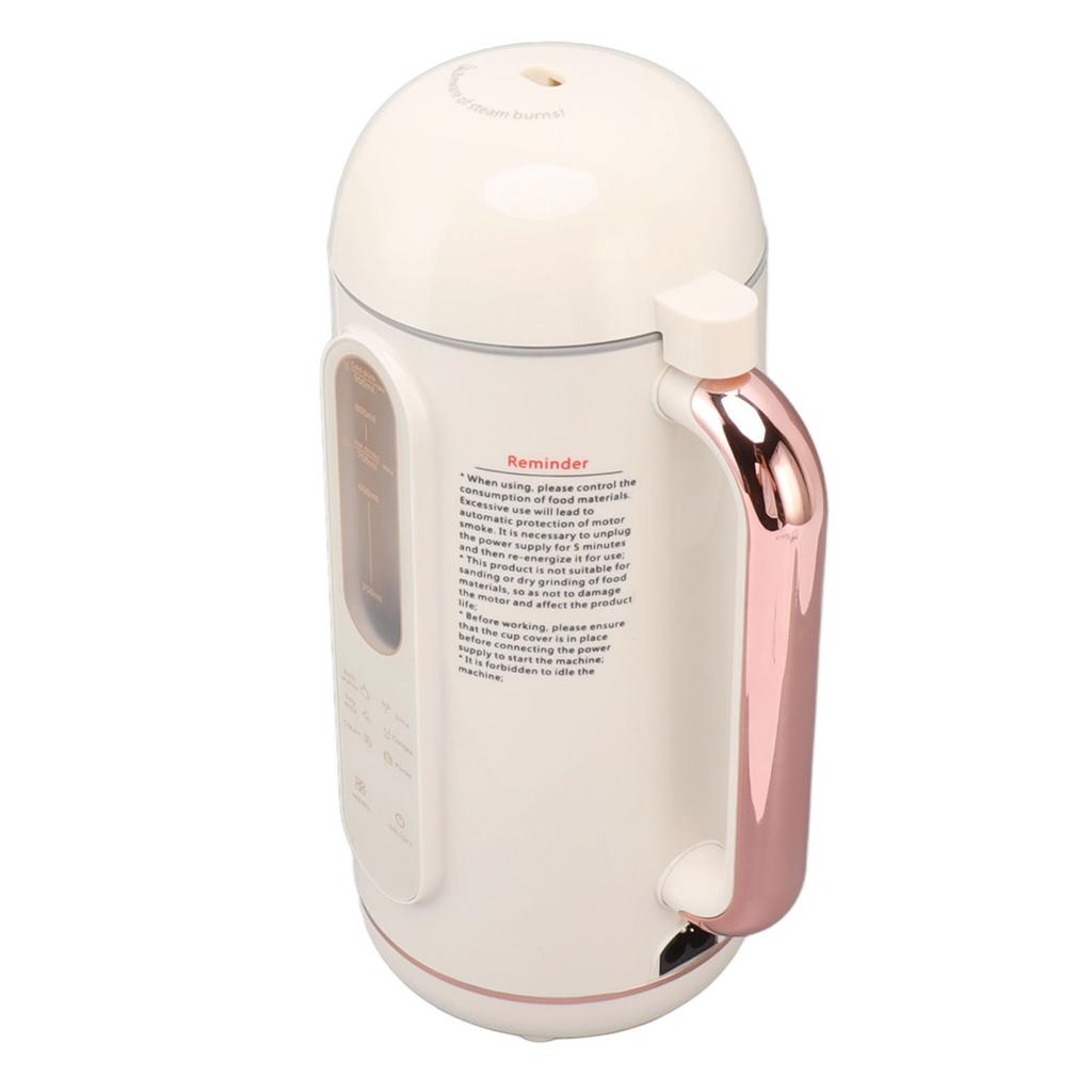 Soy Milk Maker Automatic High Speed Blender Creamy White Multifunctional Nut Milk Maker for Home