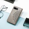 For Google Pixel 9a Wallet Case Mandala Flower Leather Phone Cover Stand