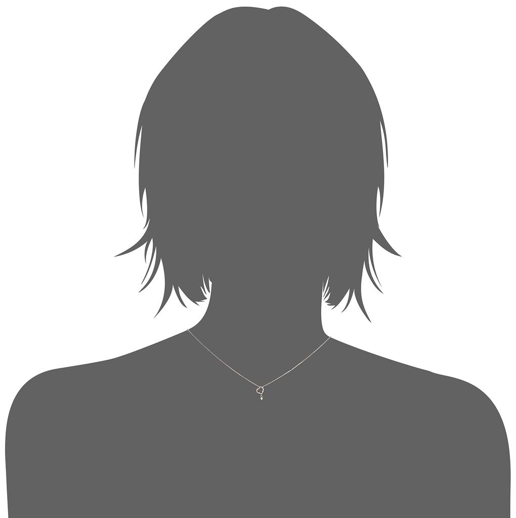 BLOOM K10 Розовое золото Ожерелье с бриллиантовым сердцем [BLOOM] 0442-8778-0019-0000