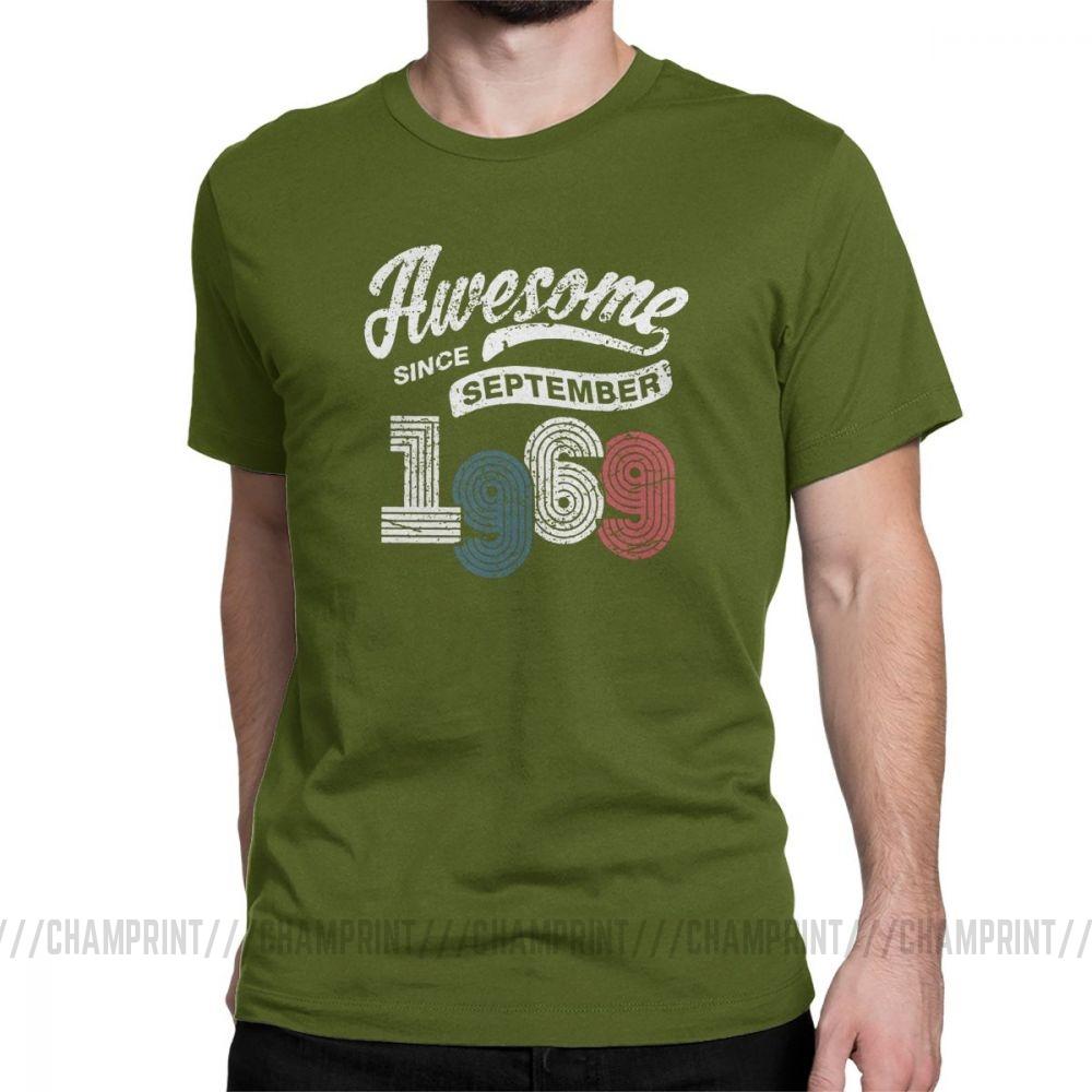 Awesome Since September 1969 T Shirt Vintage 50 Years Old 50Th Birthday Gift Men S T