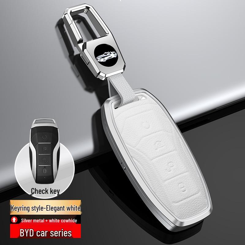 BYD Car Key Fob Case: Qin Pro, Song PLUS, Han MAX, Tang E9 - Aluminum Alloy Shell and Buckle