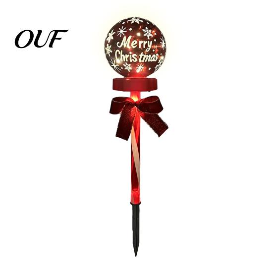 Holiday Decorations for Garden Solar Christmas Ball Light, Color Changing LED Stake with 13 Powered Gifts Mom Beads, IP65 Waterproof Landscape