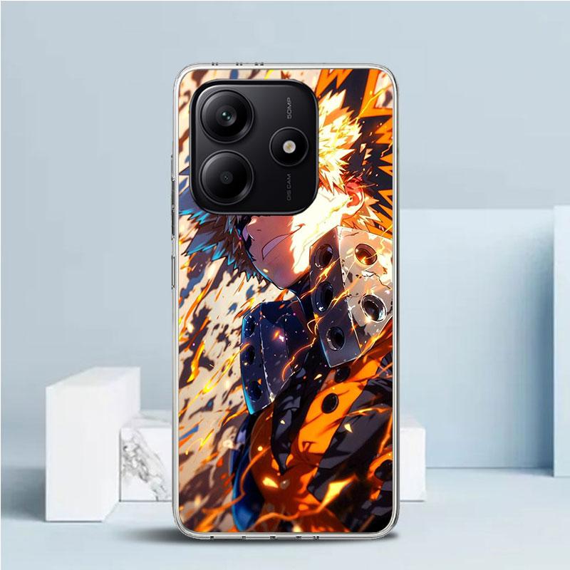 Бактего Кацуки MHA Мой герой Чехол для телефона для Xiaomi Redmi Note 15 14 14S 13 12S 12 Pro Plus 11S 11 11T 11E 10S 10 + Мягкий ТПУ Задняя панель