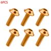 6pcs Hexagon Bolts Screws M6x20mm License Plate Fairing Bolts for Motorcycle Scooter