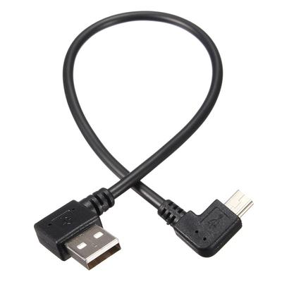 25 см изогнутый под углом 90 градусов мини-USB-кабель Mini USB к USB 2,0, кабель для зарядки и синхронизации данных для мобильного телефона, MP3, MP4, GPS-камера, HDD
