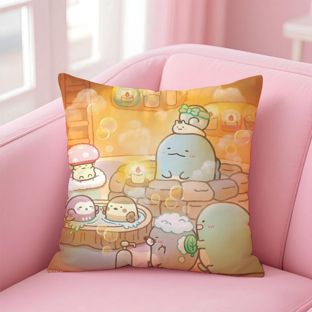 Cute Cartoon Anime SumikkoGurashiS Cushion Cover Pillow Case Soft Skin Friendly Fabric  Concealed Zipper