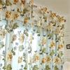 Romantic Floral Tulle Voile Door Window Curtain Drape Panel Sheer Scarf Valances Sheer Curtain Panel 100x200/100/250cm