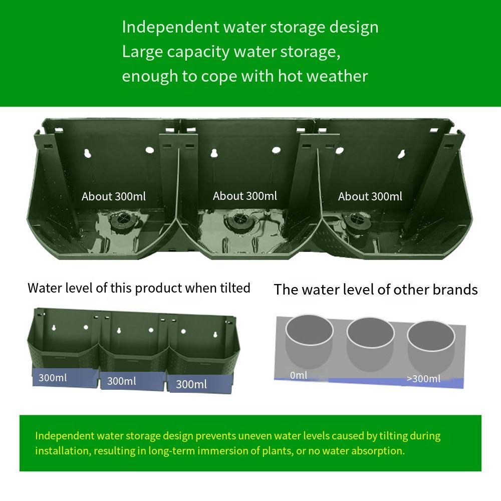 3 in 1 Vertical Wall Planter Hanging Stacked Planting Box Wall Mount Plant Holder  Indoor